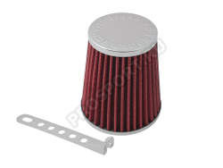 Фильтр воздушный нулевого сопротивления Компакт (закрытый), красный/хром D70мм