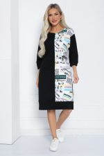 Платье Графика (черно-белое) П12422-44 LT Collection