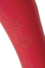 Красно-черный двусторонний вибромассажер 21см ToyFa Black&Red 901016-9