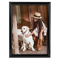 Фоторамка Image Art Радуга 30х40 пластиковая со стеклом чёрный