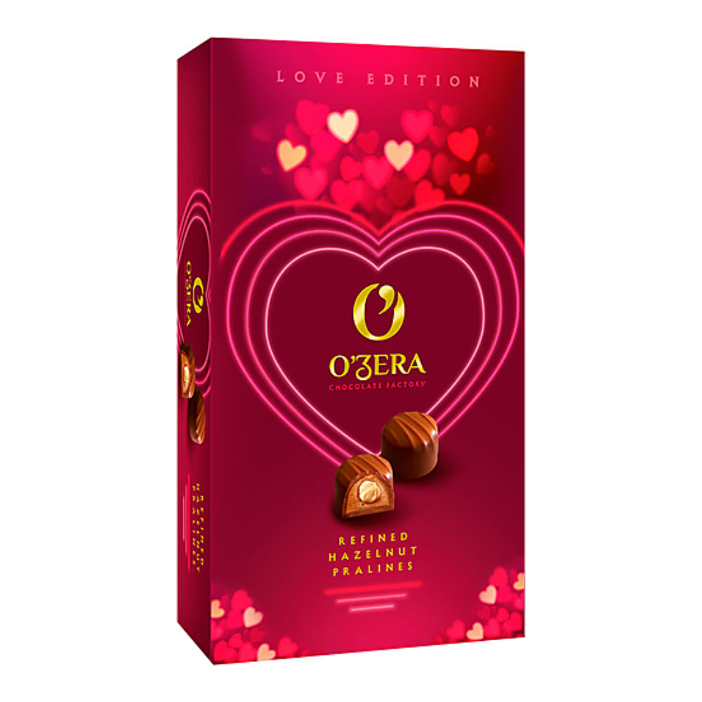 Конфеты Ozera Love Пралине с цельным фундуком 230 гр