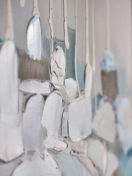 Панно декоративное fleur, 60х60 см, голубое