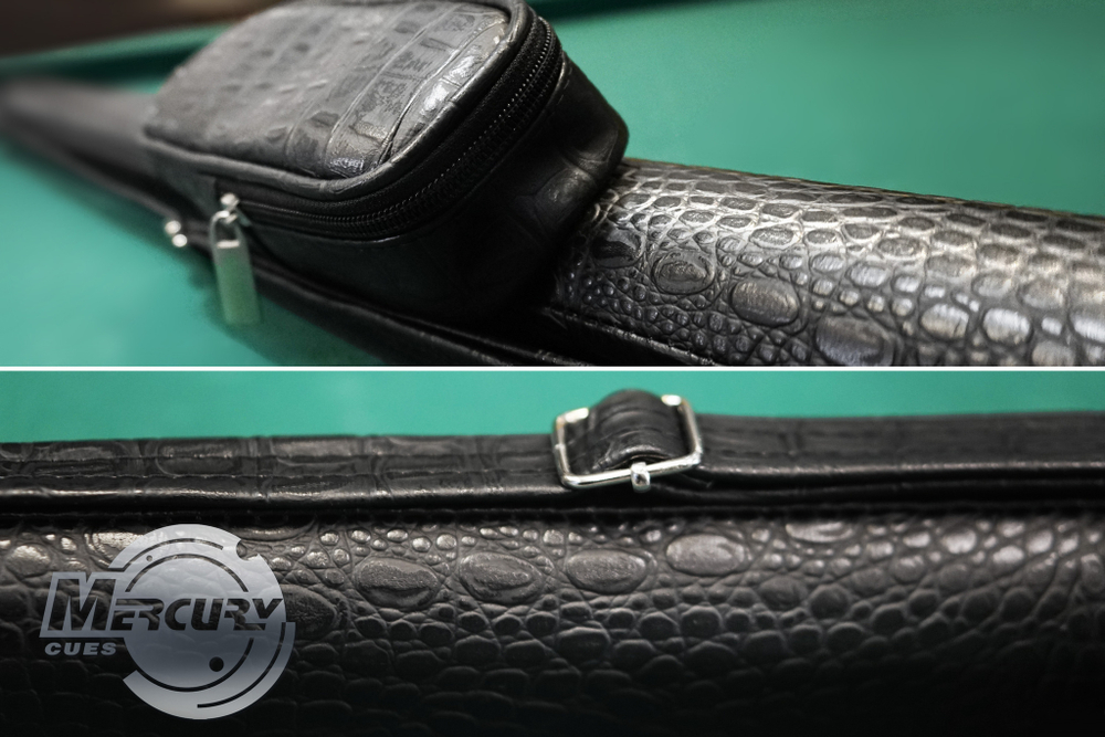 Тубус на 1 кий Perfect (1 карман) - черный crocodile