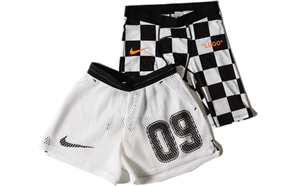 Nike x OFF-WHITE joint sports shorts men&#39;s white