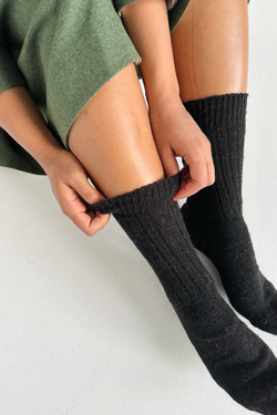 Носки черного цвета из шерсти