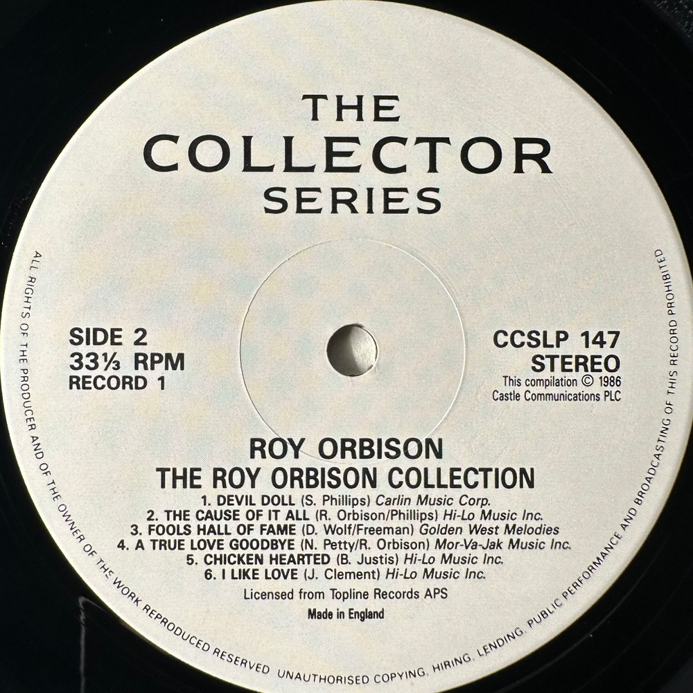 Roy Orbison ‎– The Roy Orbison Collection 2LP (Англия 1986г.)