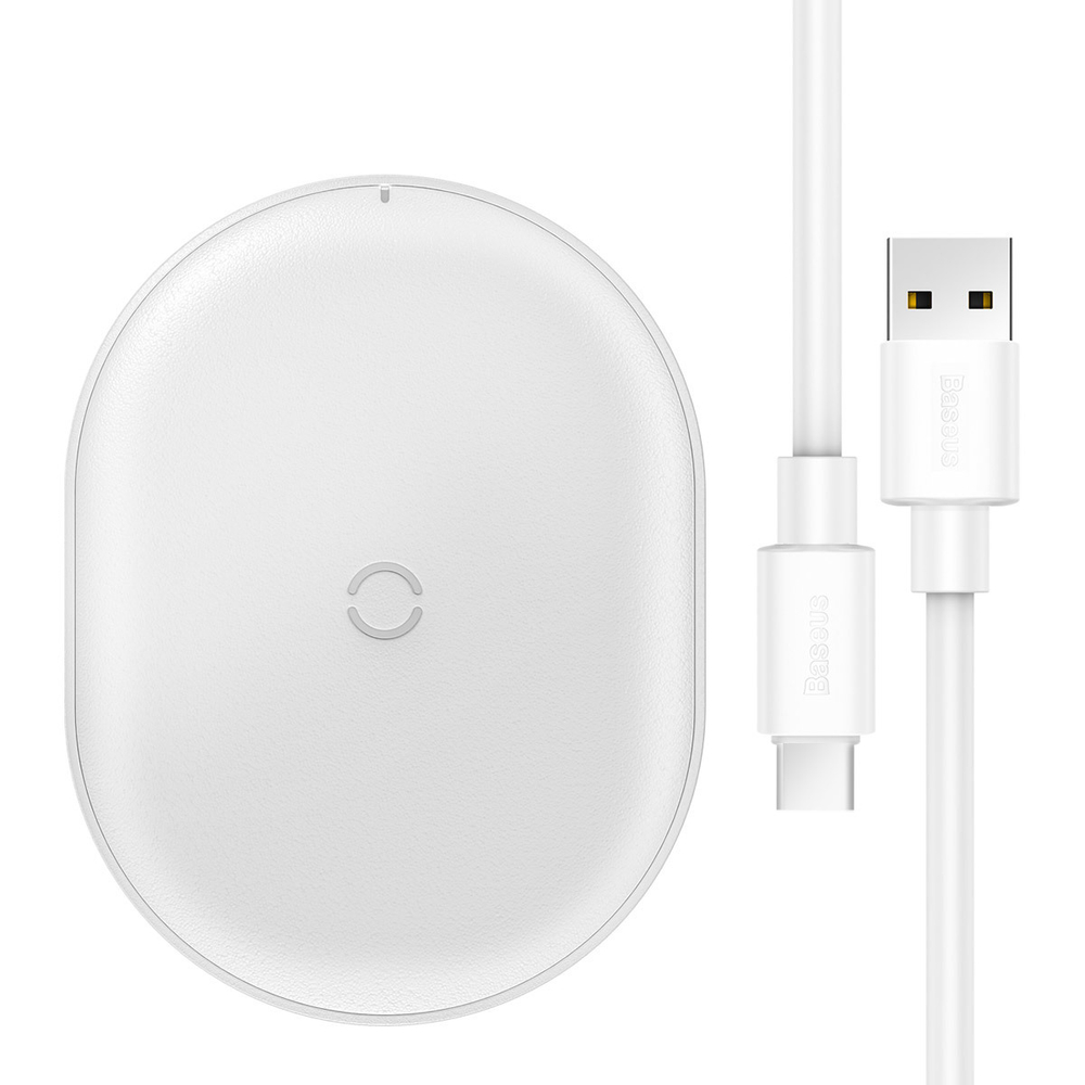 Беспроводная Зарядка Baseus Cobble Wireless Charger 15W - White