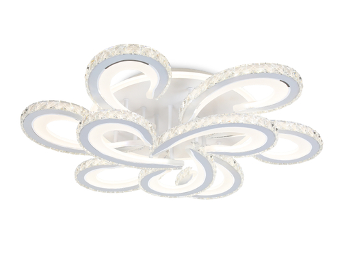 Светильник светодиодный потолочный с пультом FA1704/6+3 WH/CH белый/хром 255W 3000K-6400K 610*610*130 (ПДУ РАДИО 2.4G)