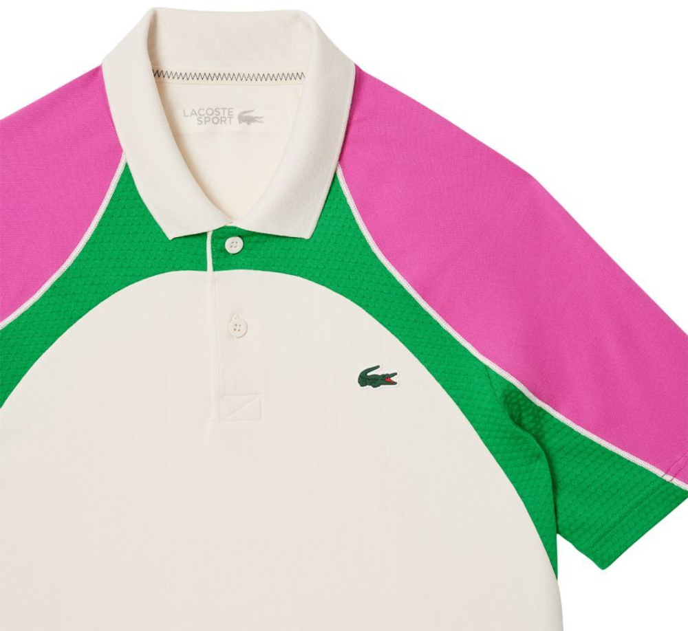 Мужское теннисное поло Lacoste Ultra Dry Colorblock Tennis - разноцветный