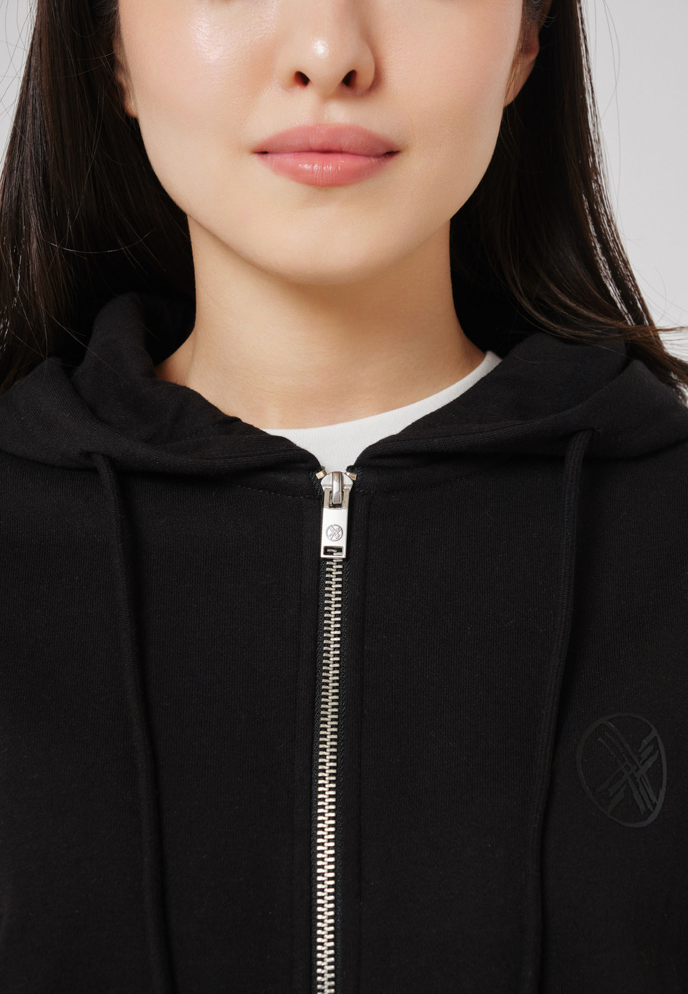 Кофта на замке с капюшоном трикотаж ARGYMAQ BLACK
