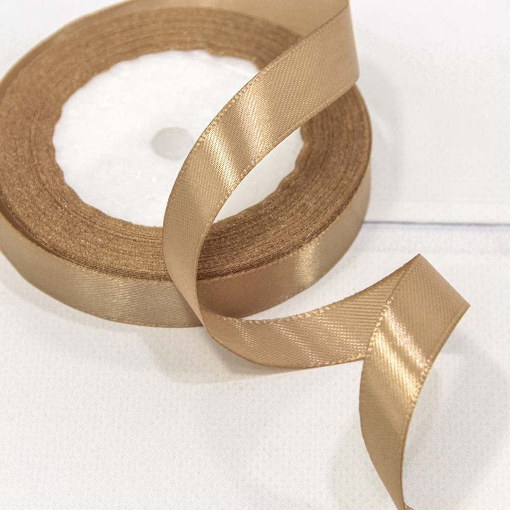 Лента Атласная 1,5см х 28м Сатин (Капучино)