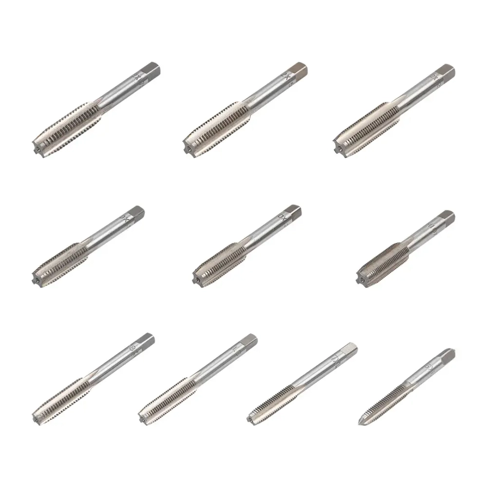 Набор метчиков метрический 10пр.(М6х1, М7х1, М8х1/1.25, М10х1/1.25/1.5, М12х1.25/1.5/1.75) Scheppach Sch-C010-1T