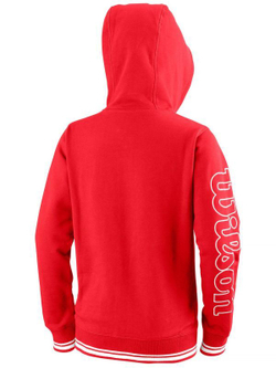Кофта для мальчика теннисная Wilson Y Team II FZ Hoody - team red