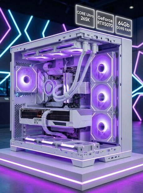 Игровой компьютер (системный блок) Intel Core i7 265KF / RTX5070 / 64GB DDR5 /SSD 1000Gb/800W/Win 11 PRO