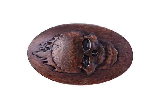 Щетка для укладки бороды DEWAL "BARBER STYLE", натуральная щетина, 9-рядная