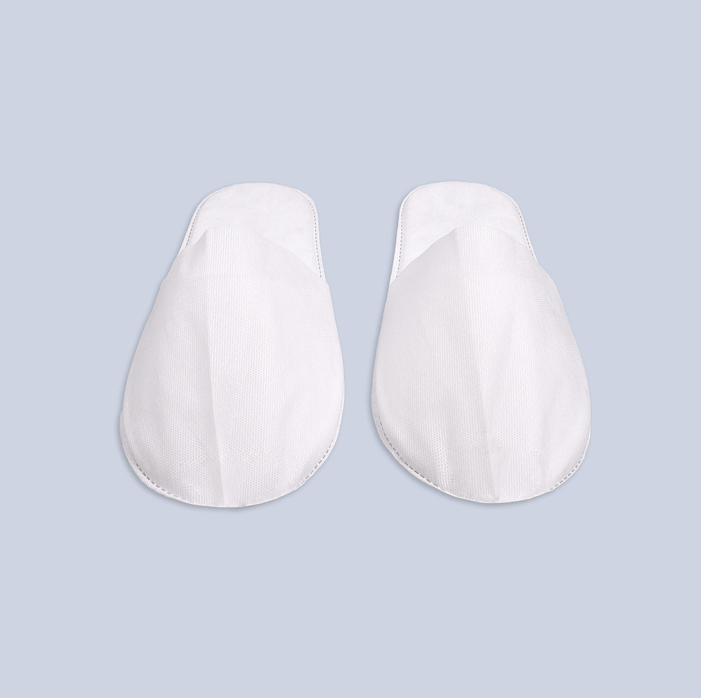 Тапки спанбонд, закрытый мыс (100 пар), одноразовые, белые, подошва 3 мм