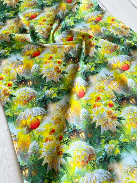 ФЭНТЕЗИ ЛИМОННОЕ 100% хлопок Handmade Fabrics 5