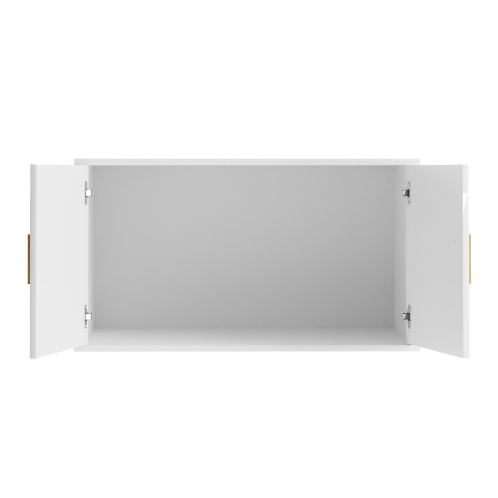 Антресоль, 90х58х50, Моби, на шкаф, с ручками из массива дуба, белый, Dipriz