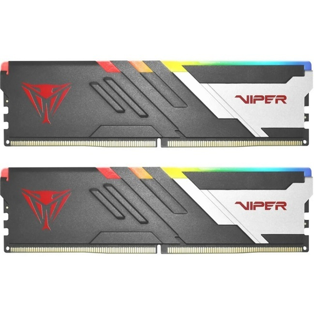 Модуль памяти DIMM DDR5 64Gb, 2x32GB, 5600Mhz, Patriot Memory Viper Venom RGB (PVVR564G560C40K)