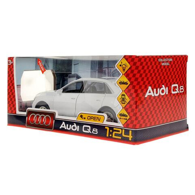 Модель ин. мет. "Внедорожник" 21см, свет-звук , двери, белый, коробка CZ114-R (Технопарк)