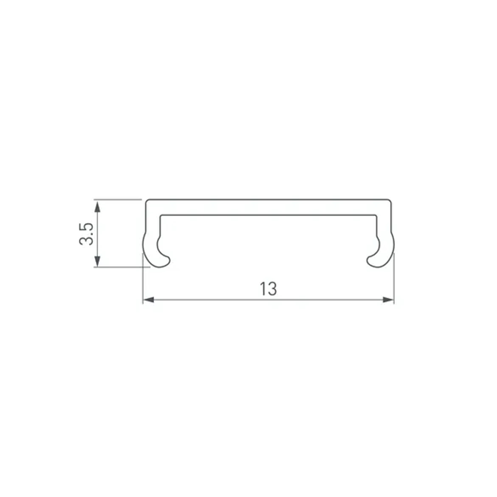 Экран PLINTUS-H73-F-2000 Opal (Arlight, Пластик) 043594