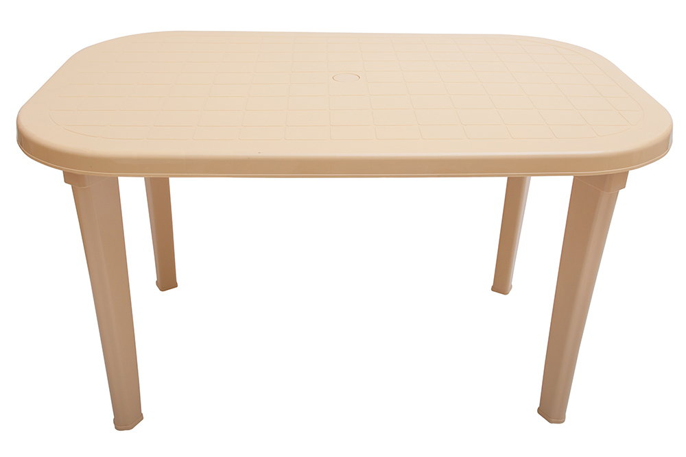 Стол пластиковый  арт.СП2-МТ002 овальный (бежевый)