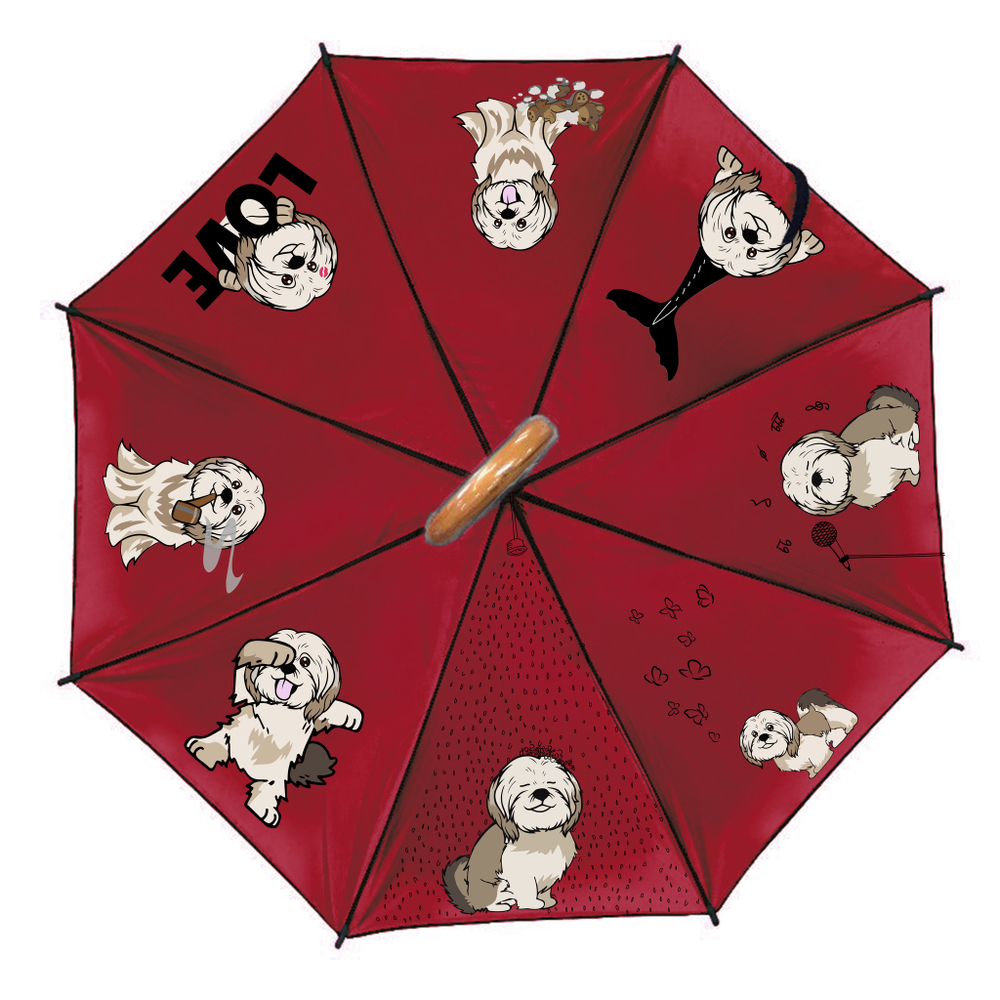 Зонт "Веселые Ши-тцу"
