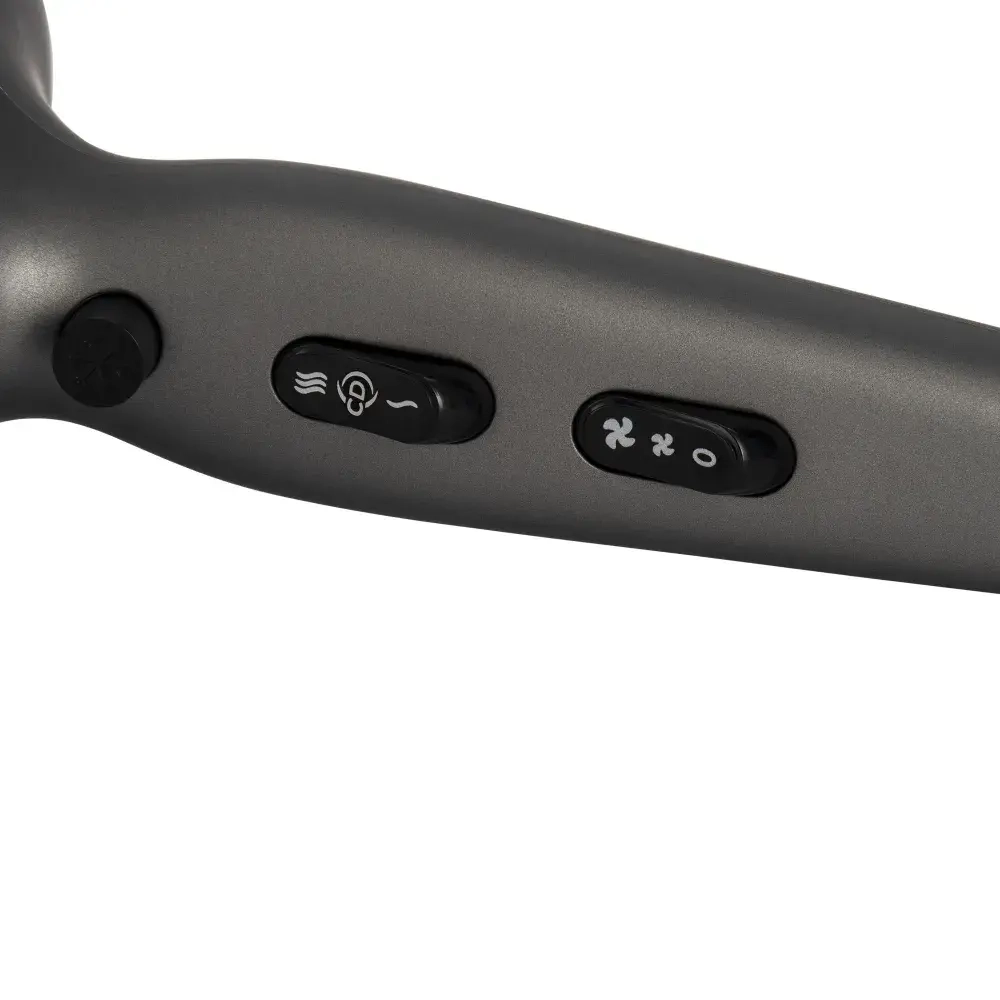 Фен для волос Polaris PHD 2600ACi Salon Hair с насадками концентратор и диффузор, серый