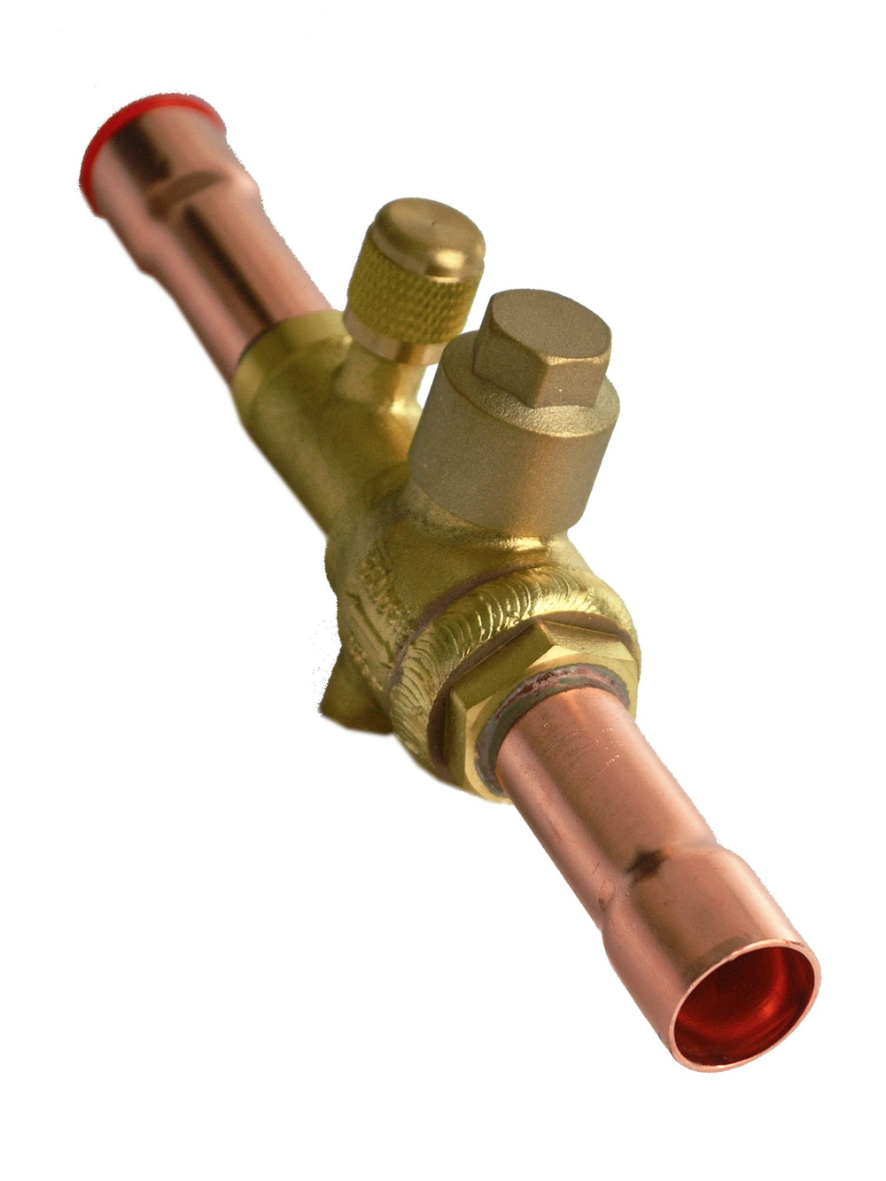 Вентиль шаровый QFT-16V 5/8 под пайку с сервисным штуцером