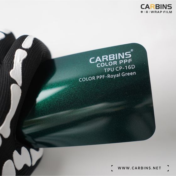 Веер образцов полиуретановой цветной пленки Carbins Color PPF