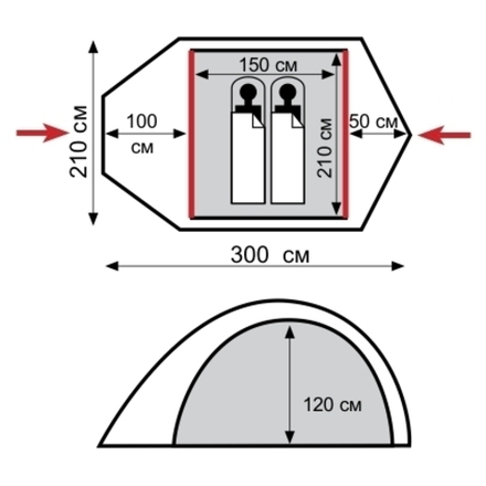Палатка  TRAMP Lair 2  (V2), артикул TRT-38