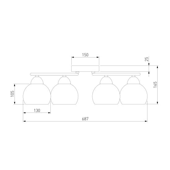 30144/6 / потолочный светильник античная бронза