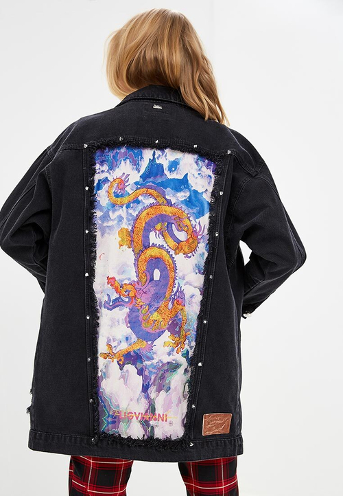 LIGVIANNI Джинсовая куртка Denim Jacket The Dragon Rain
