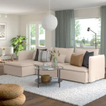 3-местный диван и шезлонг - IKEA SÖDERHAMN/SODERHAMN, 99x291см, розовый, СЕДЕРХАМН ИКЕА