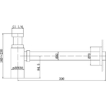 Сифон для раковины Abber AF0031B Черный матовый