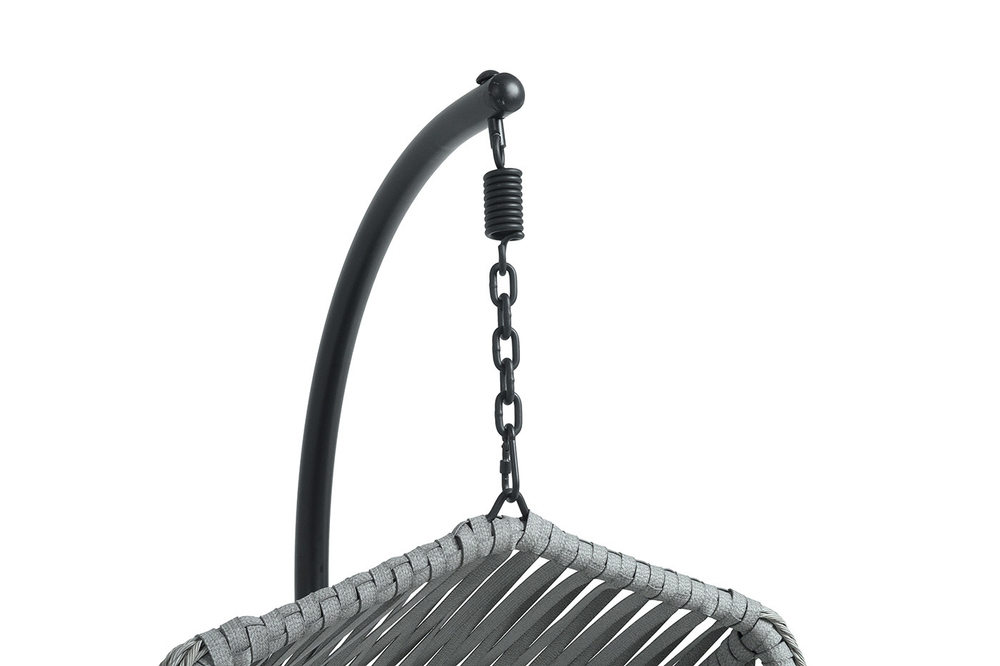 "Капри" подвесное кресло из искусственного ротанга, цвет серый