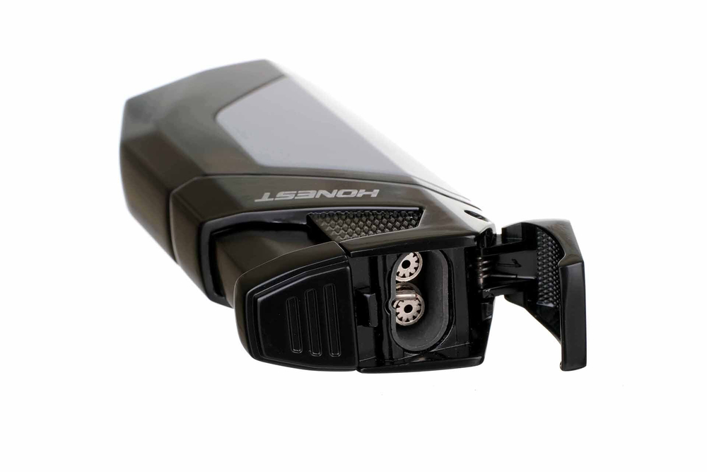 Зажигалка сигарная Honest, двойное пламя, с пробойником, синяя 782-Blue