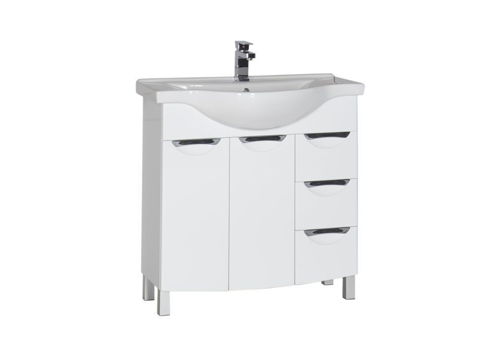 Тумба с раковиной Aquanet Асти 85 белый