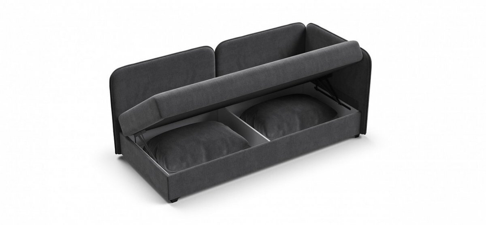 Тахта Ирис Велюр Монолит серый