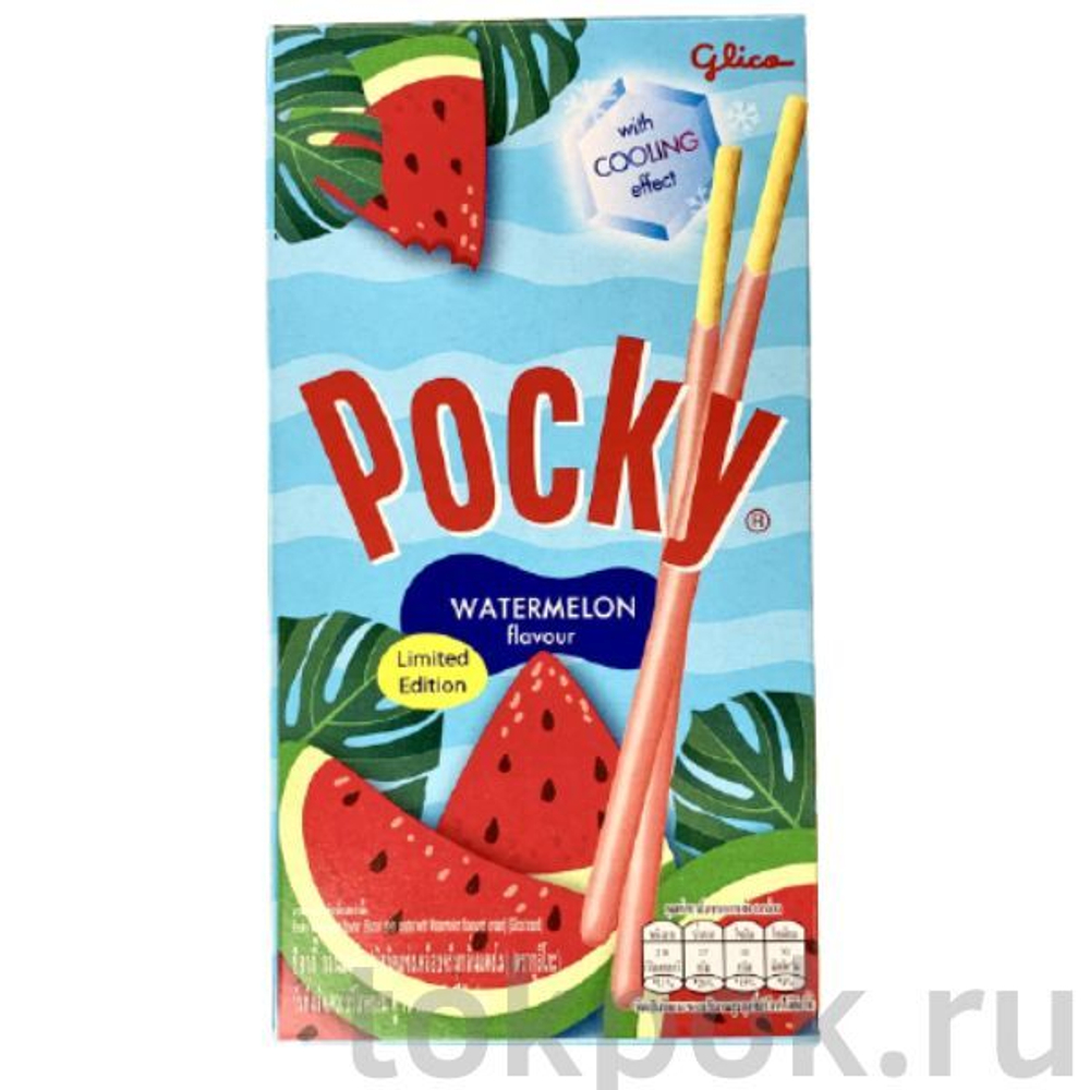 Бисквитные палочки со вкусом арбуза и охлаждающим эффектом Pocky, 41 гр