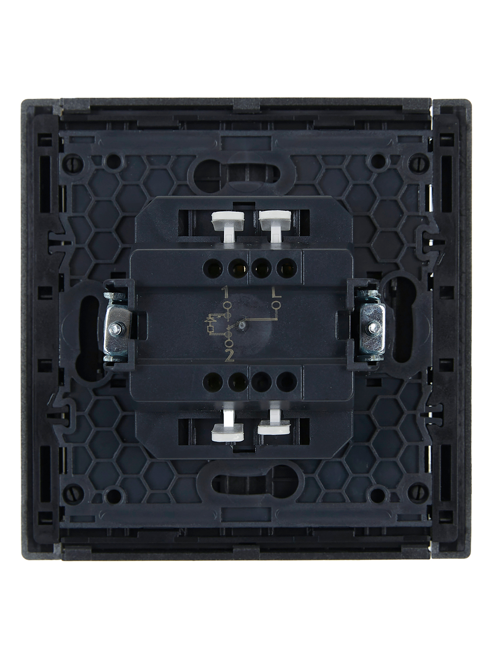 FORTE&PIANO Выключатель 1-клавишный проходной с индикацией 10А FP504 сталь IEK