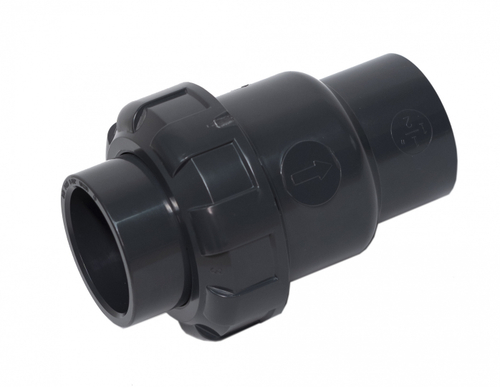 Обратный клапан ПВХ (НПВХ) шаровой разборный с одной стороны под клей, EPDM (Ру10-16), Китай