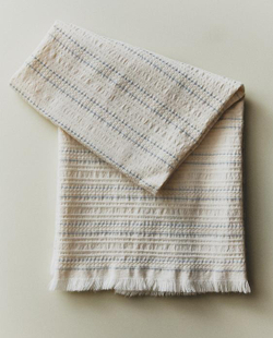 ZARA HOME КУХОННОЕ ПОЛОТЕНЦЕ ВАФЕЛЬНОЕ, СИНИЙ