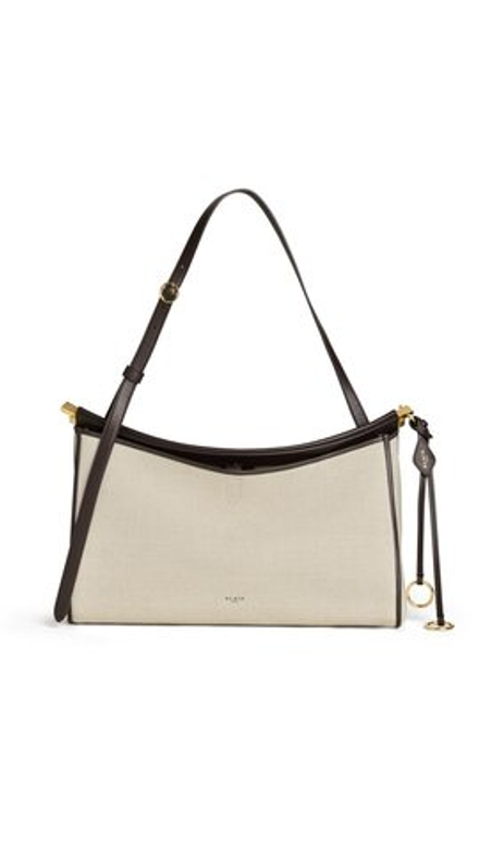 ALAÏA СУМКА LE CLICK POCKET 35 ИЗ ХОЛСТА, НАТУРАЛЬНЫЙ