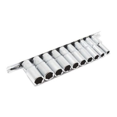 Набор головок глубоких 10 предметов на планке 3/8" (8, 10, 12-19мм, 6гр.) Forsage 3102-5