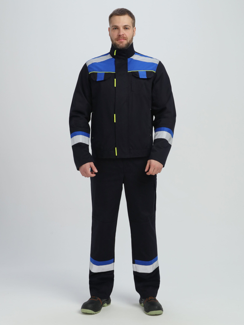 Костюм Бостон IMP (тк.Саржа,320) п/к, т.синий/васильковый