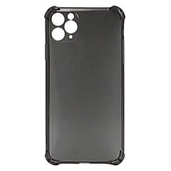 Противоударный силиконовый чехол с усиленными углами для iPhone 11 Pro Max (Черный-прозрачный)