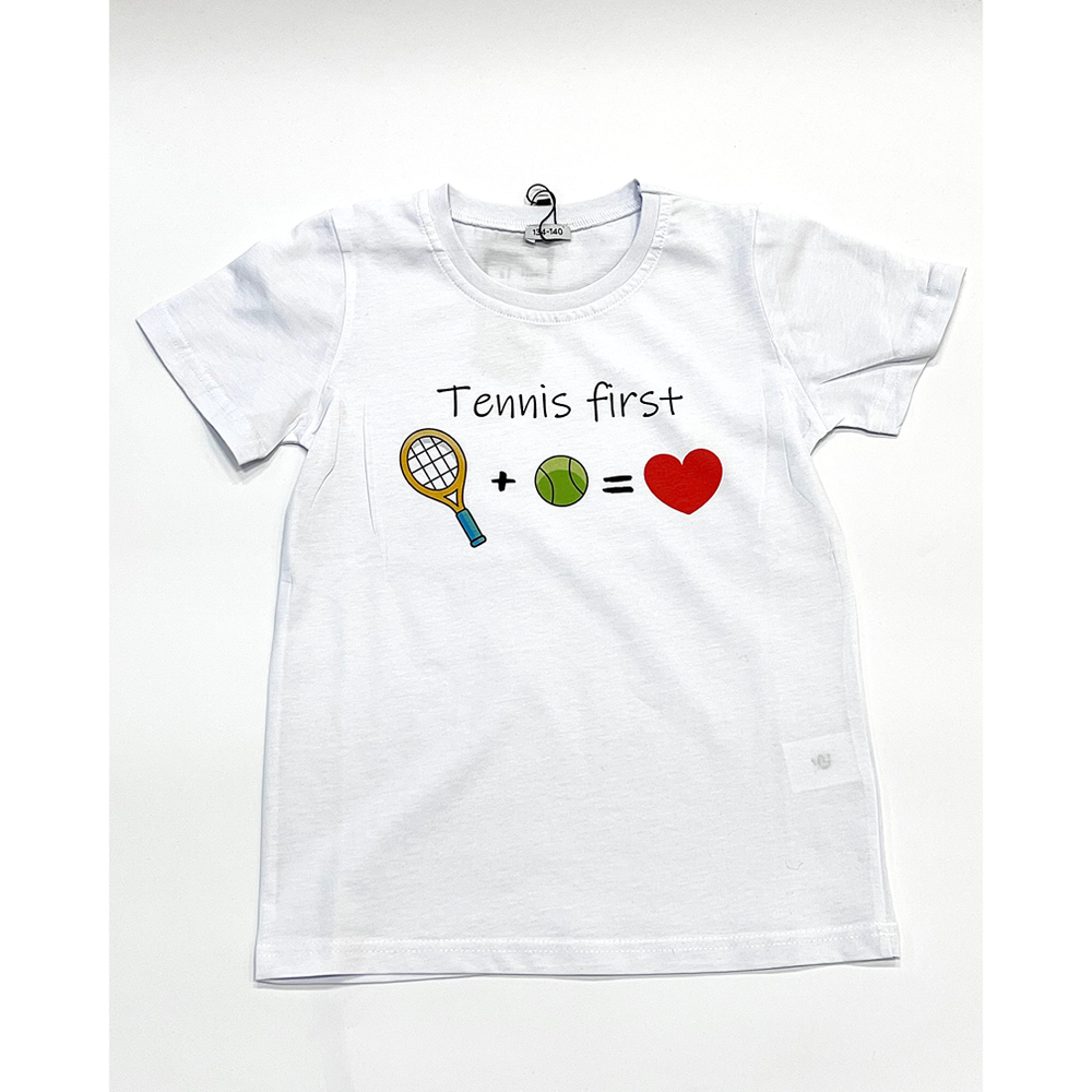 ОДЕЖДА ДЛЯ ТЕННИСА Унисекс, Футболка ТЕННИСFIRST TENNIS LOVE .