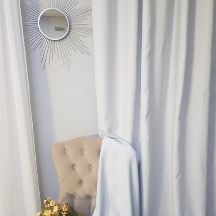 Шторы блэкаут 90% "Бристоль" белый. 150 х 280 см. В упаковке - 1 шт.  888