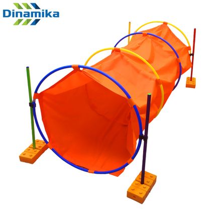 Тоннель для лазания оксфорд D750х2000 мм с подставками (обручи,палки,кирпичики)